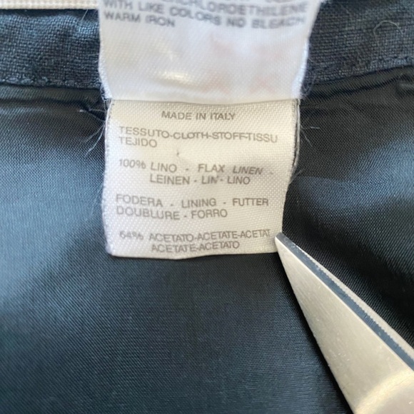 MAXMARA 100% LINEN BLACK HIGH RISE HIGH WAIST PENCIL SKIRT - 8 - Picture 6 of 9